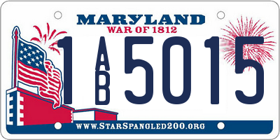 MD license plate 1AB5015