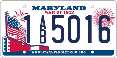 MD license plate 1AB5016