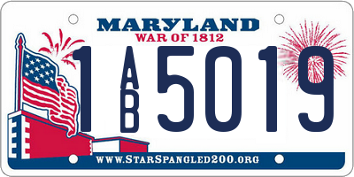 MD license plate 1AB5019