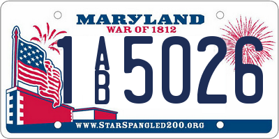 MD license plate 1AB5026
