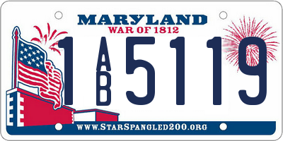 MD license plate 1AB5119