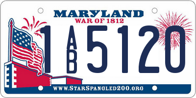 MD license plate 1AB5120