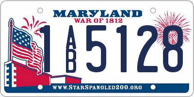 MD license plate 1AB5128