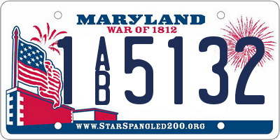 MD license plate 1AB5132
