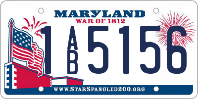 MD license plate 1AB5156