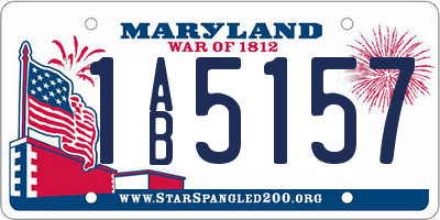 MD license plate 1AB5157