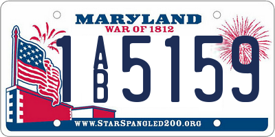 MD license plate 1AB5159