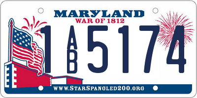MD license plate 1AB5174