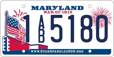 MD license plate 1AB5180