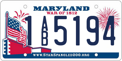 MD license plate 1AB5194