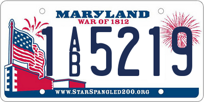 MD license plate 1AB5219