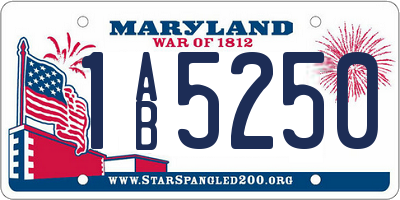 MD license plate 1AB5250