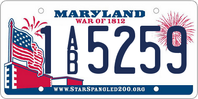 MD license plate 1AB5259