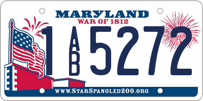 MD license plate 1AB5272