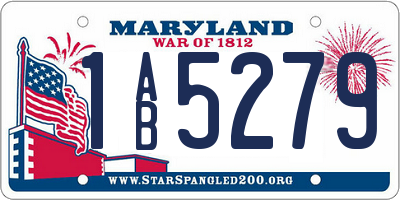 MD license plate 1AB5279
