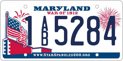 MD license plate 1AB5284