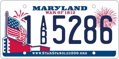 MD license plate 1AB5286