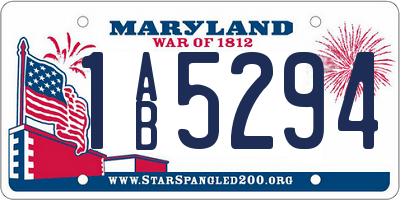 MD license plate 1AB5294