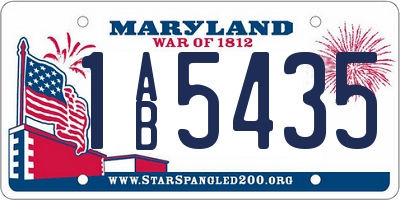 MD license plate 1AB5435