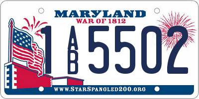 MD license plate 1AB5502