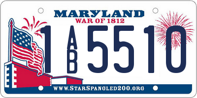MD license plate 1AB5510