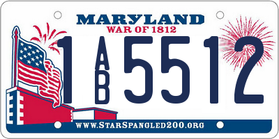 MD license plate 1AB5512
