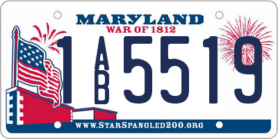 MD license plate 1AB5519