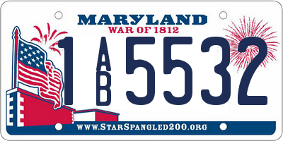 MD license plate 1AB5532