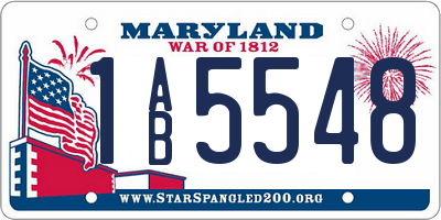 MD license plate 1AB5548