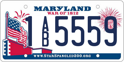 MD license plate 1AB5559
