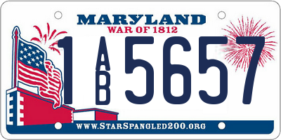 MD license plate 1AB5657