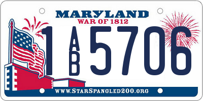 MD license plate 1AB5706