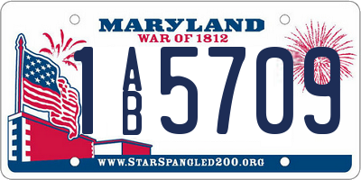 MD license plate 1AB5709