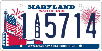 MD license plate 1AB5714