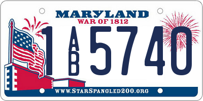 MD license plate 1AB5740