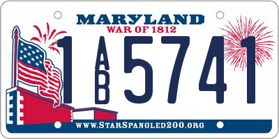 MD license plate 1AB5741