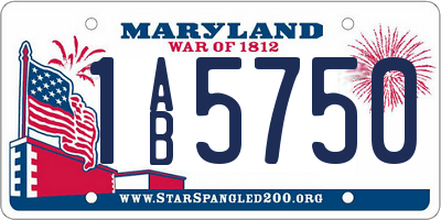MD license plate 1AB5750