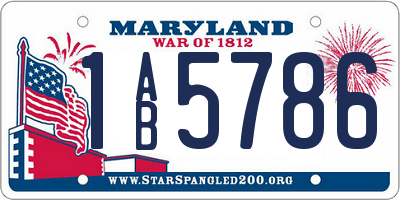 MD license plate 1AB5786