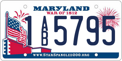 MD license plate 1AB5795