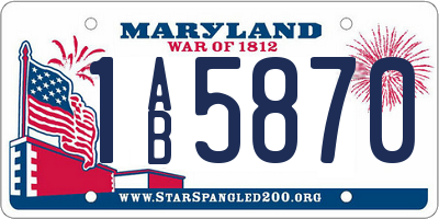 MD license plate 1AB5870