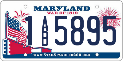 MD license plate 1AB5895
