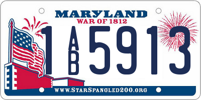 MD license plate 1AB5913