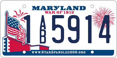 MD license plate 1AB5914
