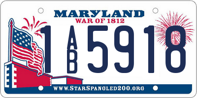 MD license plate 1AB5918