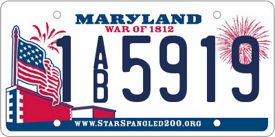 MD license plate 1AB5919