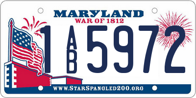 MD license plate 1AB5972