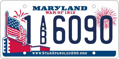 MD license plate 1AB6090