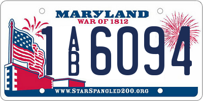 MD license plate 1AB6094