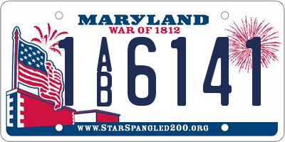 MD license plate 1AB6141