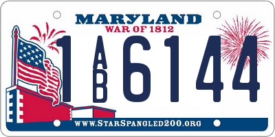 MD license plate 1AB6144